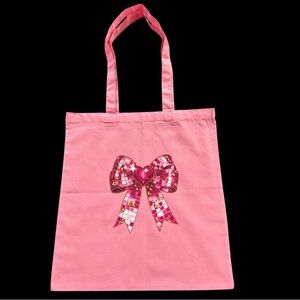 Pink Bow Kids Tote Bag
